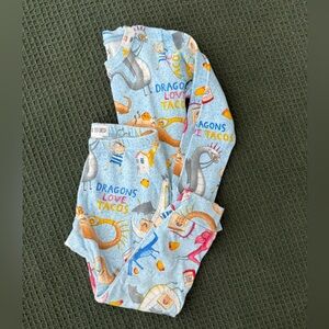Books to Bed Pajama Set with Dragons and Tacos